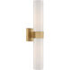 Delgada 2 Light 4.75 inch Legacy Brass Bath Bar Wall Light