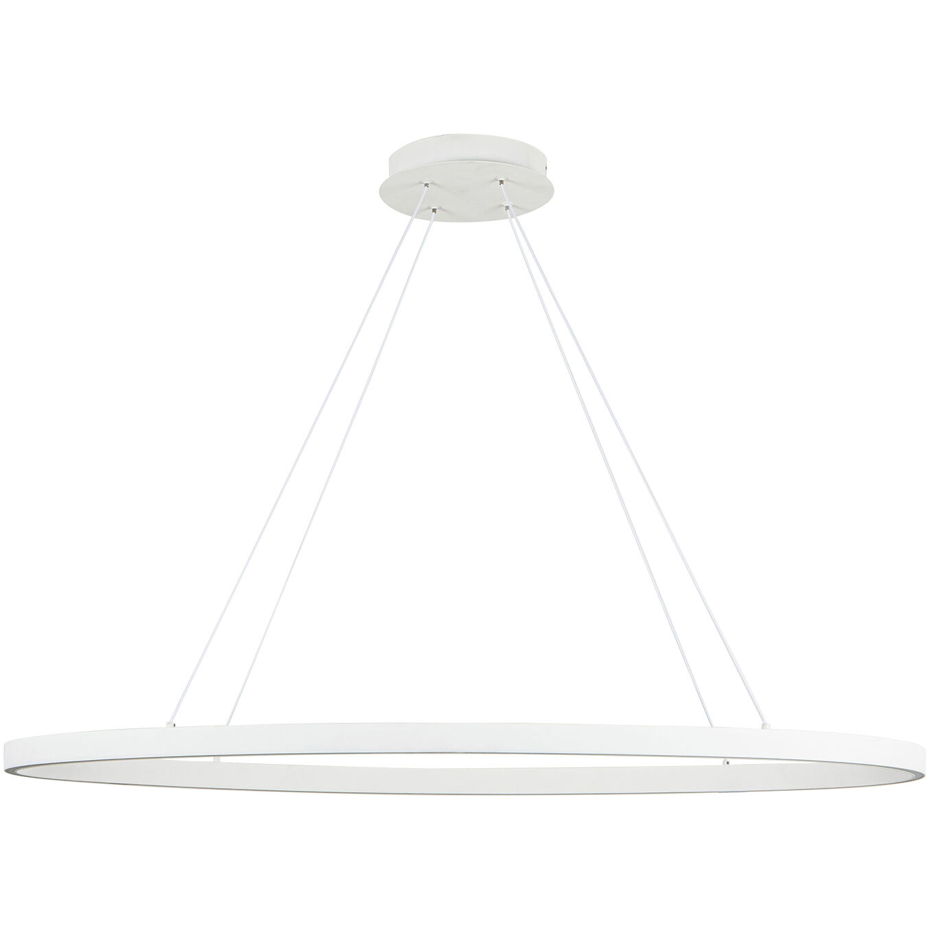 Ovale LED 40 inch White Linear Pendant Ceiling Light