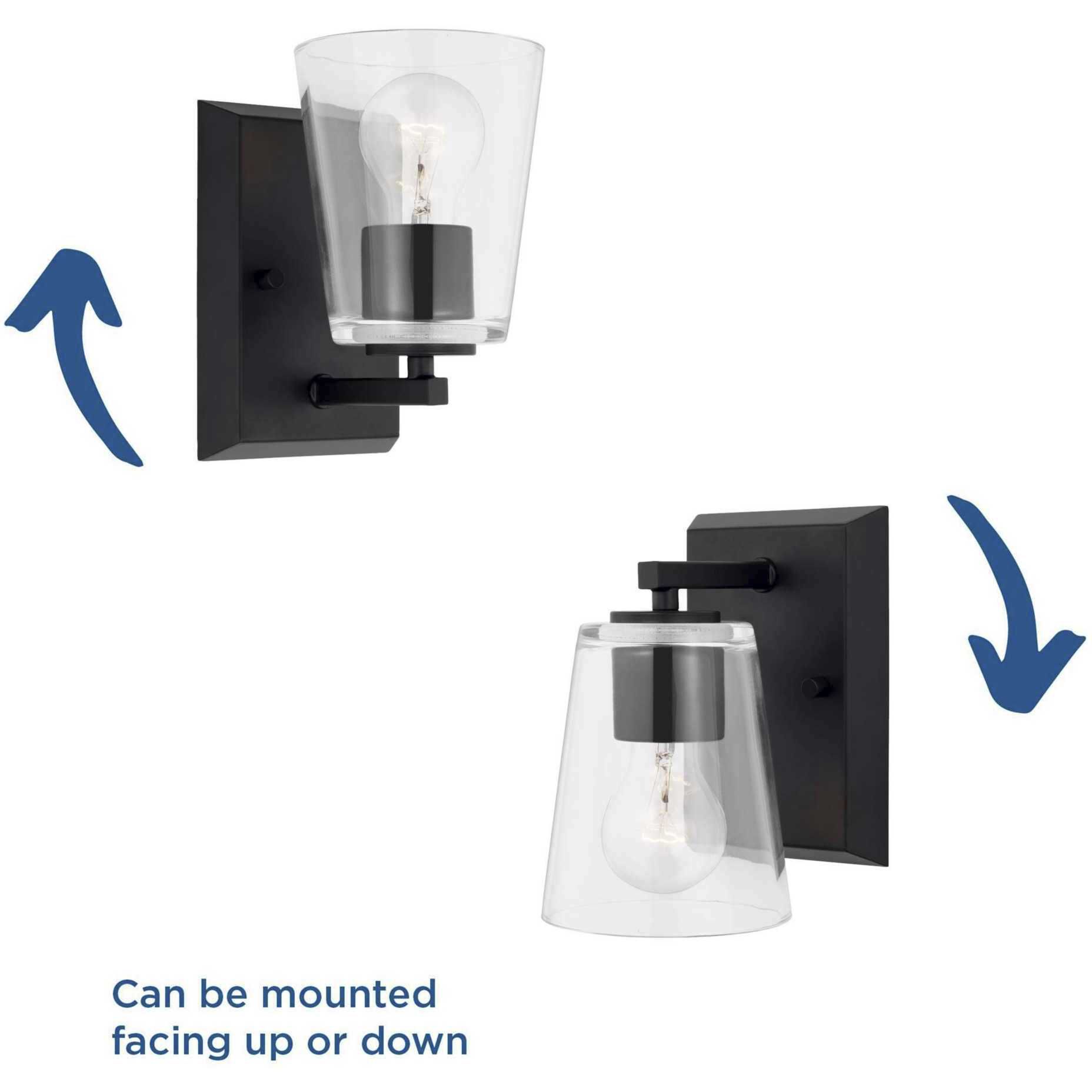 Vertex 1 Light 4.75 inch Matte Black Bath Light Wall Light