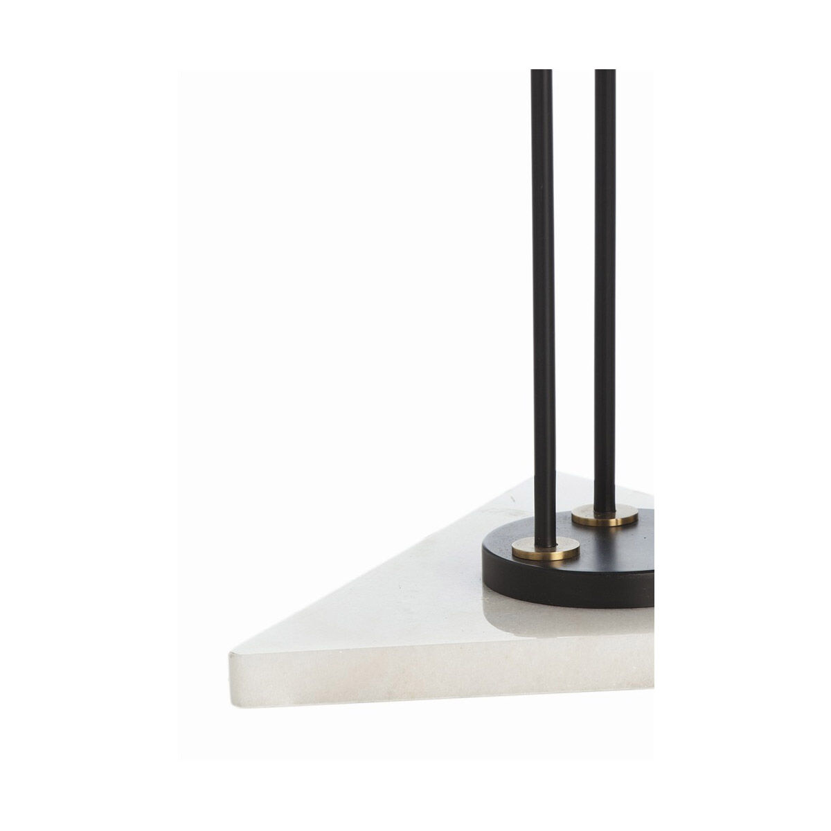 Stefan 70 inch 60 watt Black and Antique Brass and White Floor Torchiere Portable Light