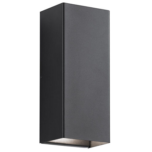 Walden LED 12 inch Textured Black Outdoor Wall, Medium