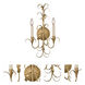 Ainsley Wall Sconce Wall Light in Oxidized Gold Leaf