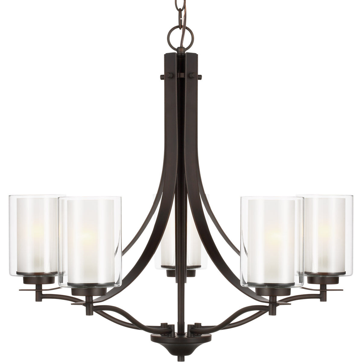 Elmwood Park 5 Light 26 inch Bronze Chandelier Ceiling Light