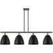 Ballston Dome 4 Light 48 inch Black Antique Brass Island Light Ceiling Light