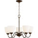 Fort Worth 5 Light 23 inch Oiled Bronze Chandelier Ceiling Light, Quorum Home
