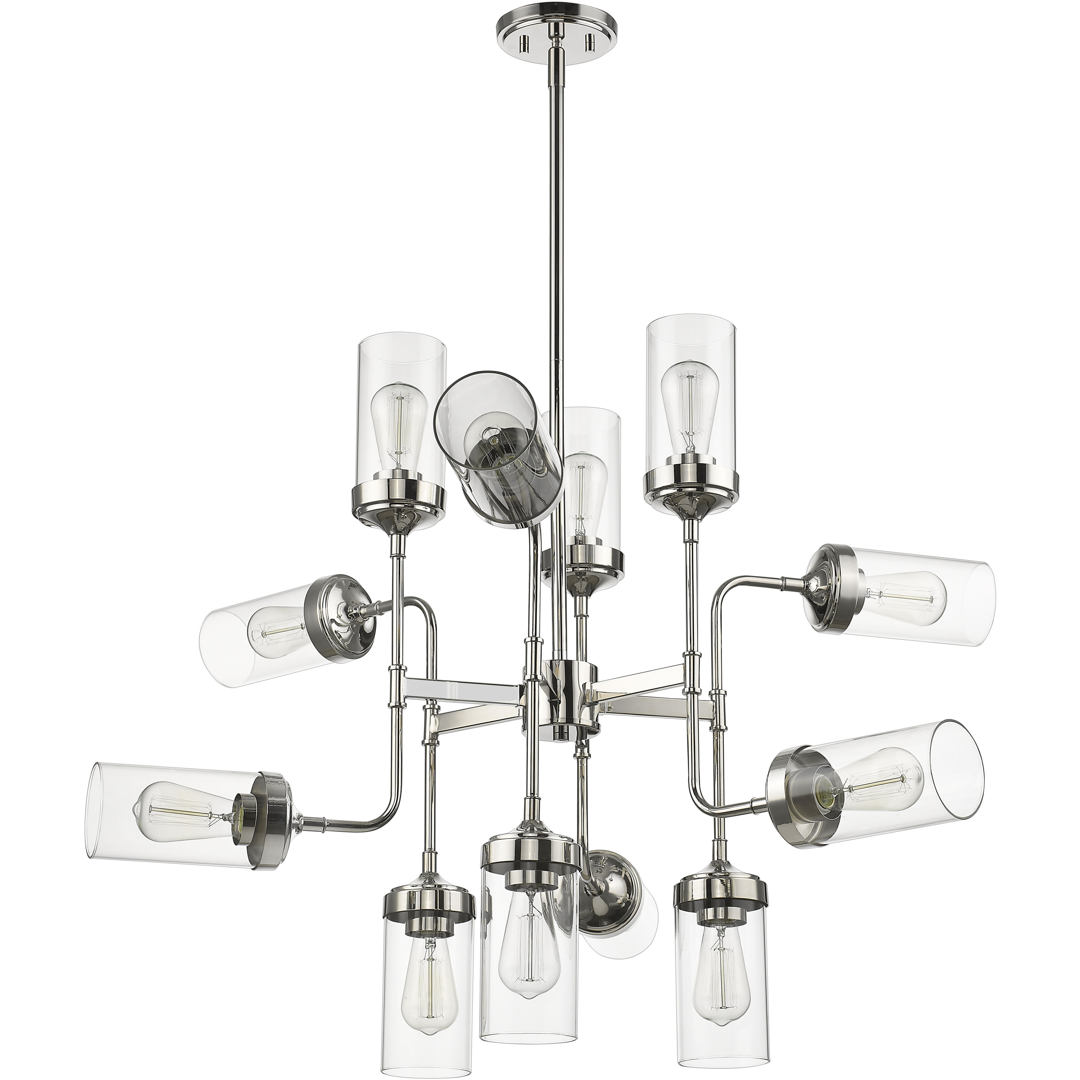 Calliope 12 Light 36 inch Polished Nickel Chandelier Ceiling Light