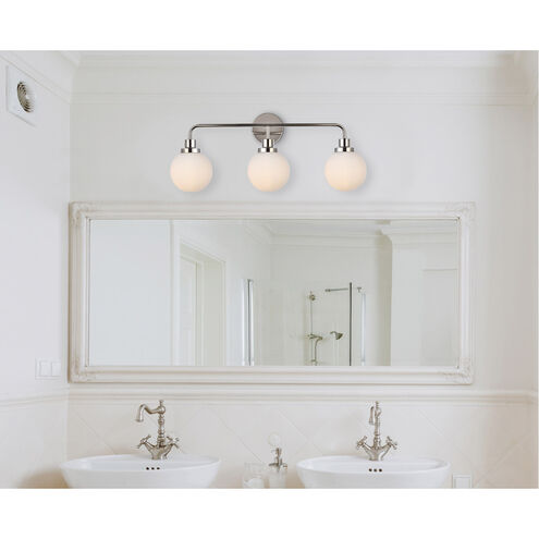 Hanson 3 Light 28 inch Polish Nickel Bath Sconce Wall Light