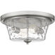 Acacia 2 Light 14 inch Brushed Nickel Flush Mount Ceiling Light