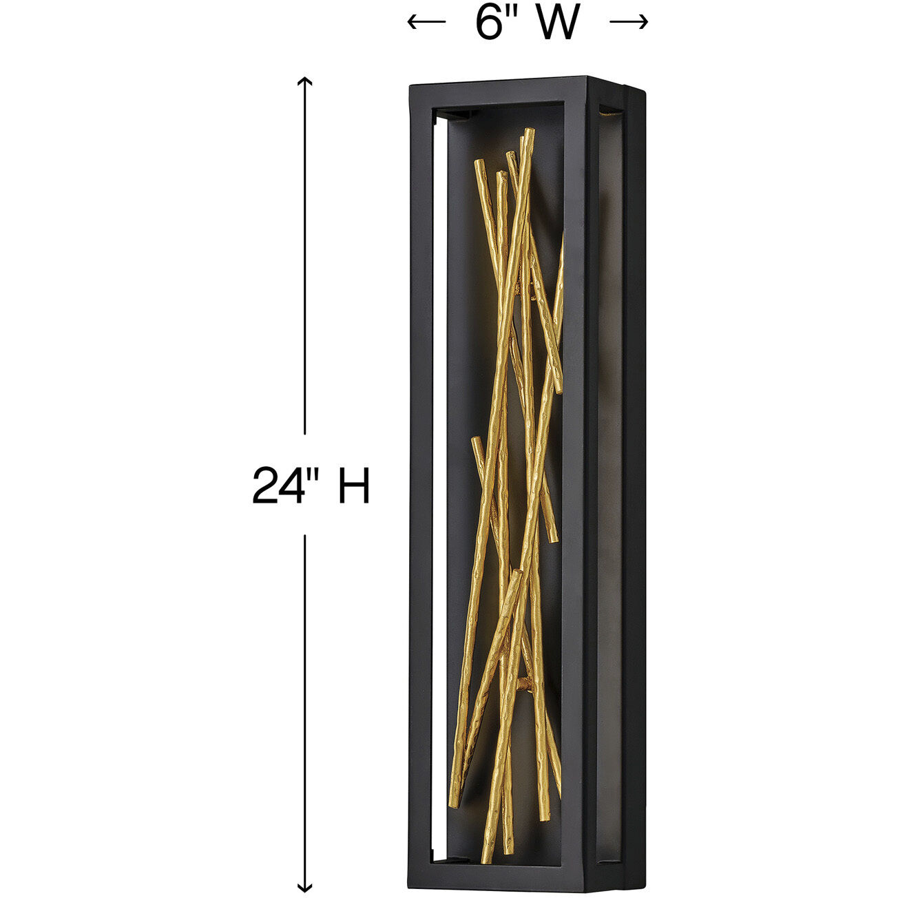 Styx LED 6 inch Black ADA Sconce Wall Light