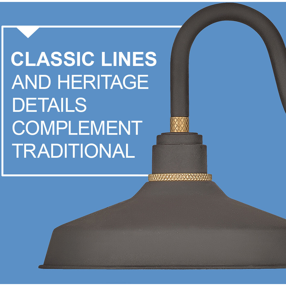 Foundry Classic Outdoor Barn Light in Museum Bronze, Gooseneck