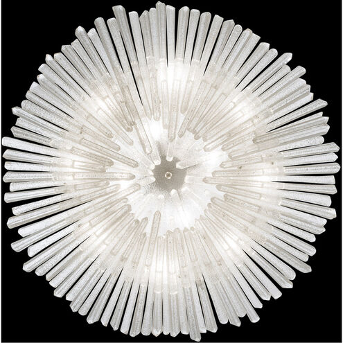 Diamantina 8 Light 32 inch Silver Pendant Ceiling Light in Hand Cast Studio Glass