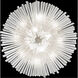 Diamantina 8 Light 32 inch Silver Pendant Ceiling Light in Hand Cast Studio Glass