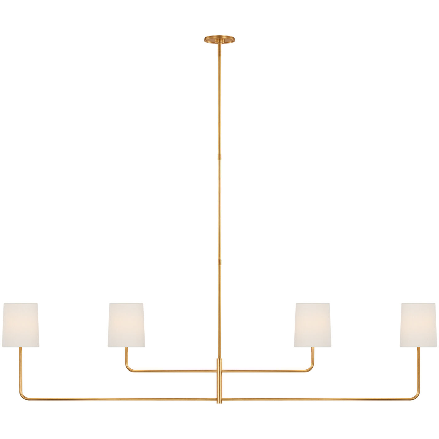Visual Comfort Signature Collection Barbara Barry Go Lightly LED 70 inch Gild Linear Chandelier Ceiling Light BBL5087G-L - Open Box