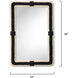 Contrast 36 X 24 inch Black and Off White Mirror