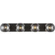 Alora Mood Willow 4 Light 31 inch Matte Black Bath Vanity Light Wall Light in Smoke Glass