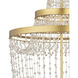 Mademoiselle LED 22 inch Contemporary Gold Leaf and Contemporary Gold Chandelier Ceiling Light, Medium