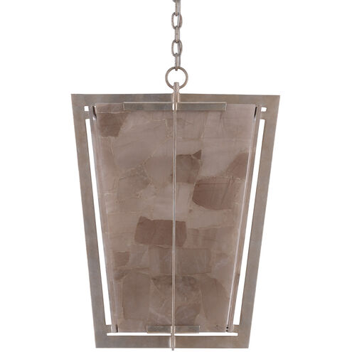 Berenson 4 Light 21 inch Silver Leaf/Smoky Quartz Lantern Pendant Ceiling Light