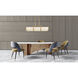 Orleans 5 Light 44.38 inch Distressed Gold Linear Chandelier Ceiling Light