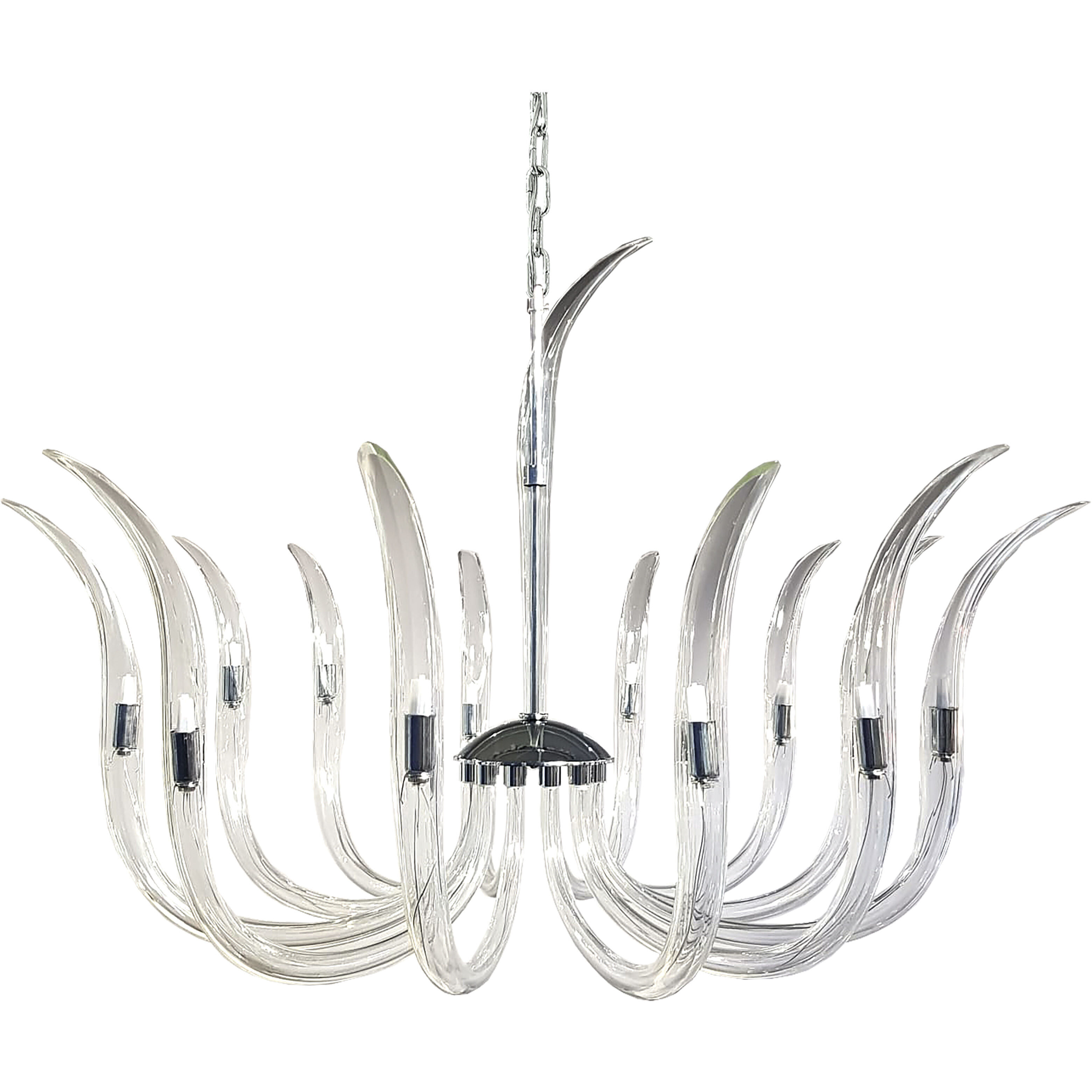 Cisne 12 Light 41 inch Polished Nickel Pendant Ceiling Light