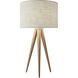Director 26 inch 100.00 watt Natural Wood Table Lamp Portable Light