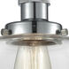 Bell 1 Light 6.5 inch Polished Chrome Semi-Flush Mount Ceiling Light