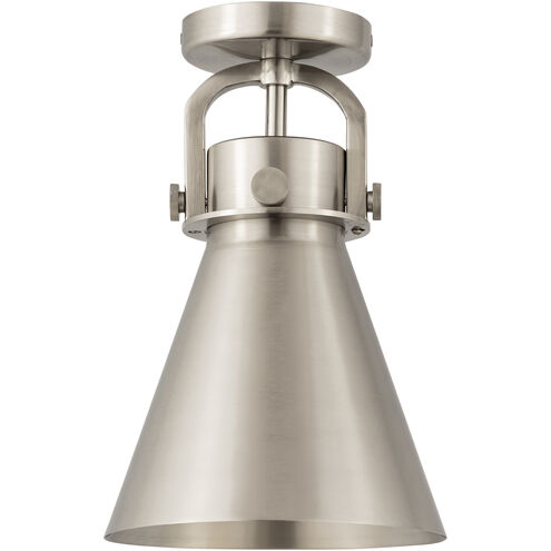Newton Cone 1 Light 8 inch Satin Nickel Flush Mount Ceiling Light