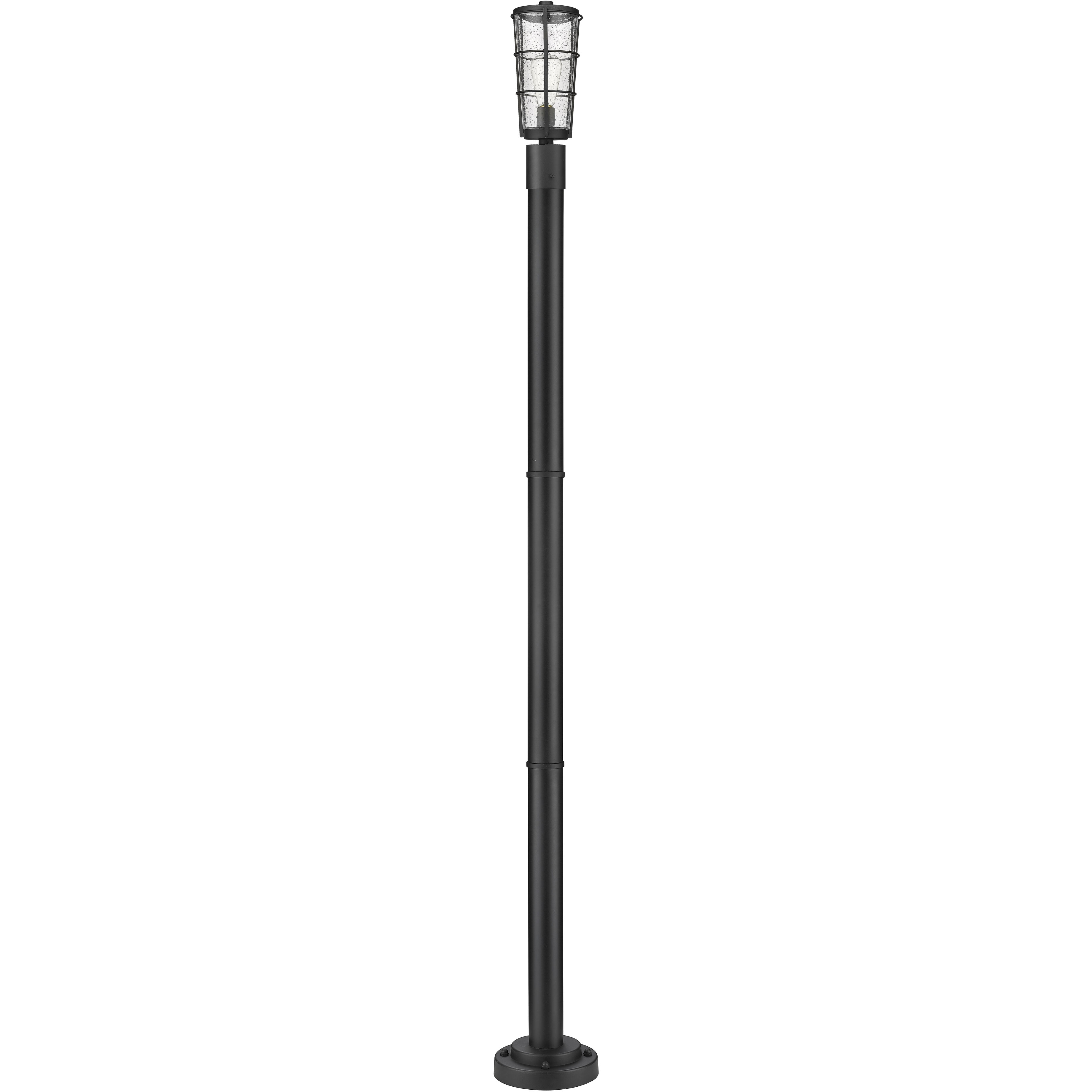 Helix 1 Light 88.75 inch Black Outdoor Post Mounted Fixture