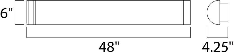 Linear LED LED 48 inch Satin Nickel Wall Sconce Wall Light