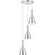 Aiken 3 Light 14 inch Burnished Nickel Pendant Ceiling Light