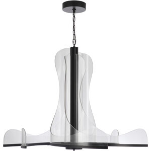 Estrella LED 47.25 inch Flat Black Chandelier Ceiling Light, 6 Arm