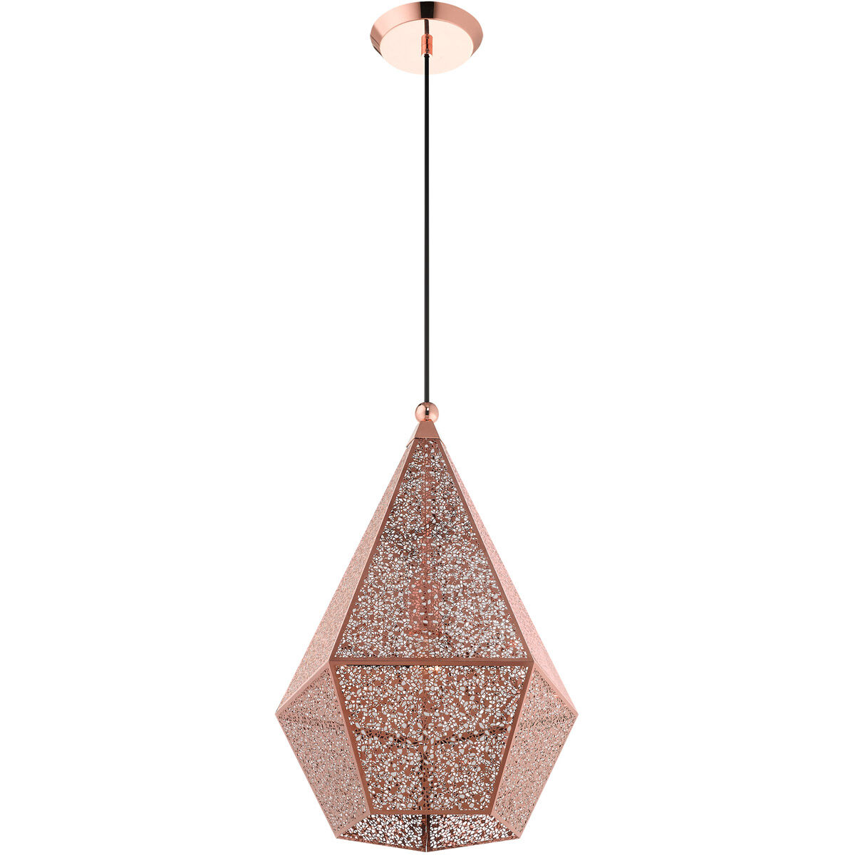 Aberdeen 1 Light 15 inch Rose Gold Pendant Ceiling Light