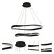 Oakley LED 32 inch Black Dining Chandelier Ceiling Light