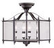 Livingston 4 Light 16 inch Bronze Convertible Pendant/Ceiling Mount Ceiling Light