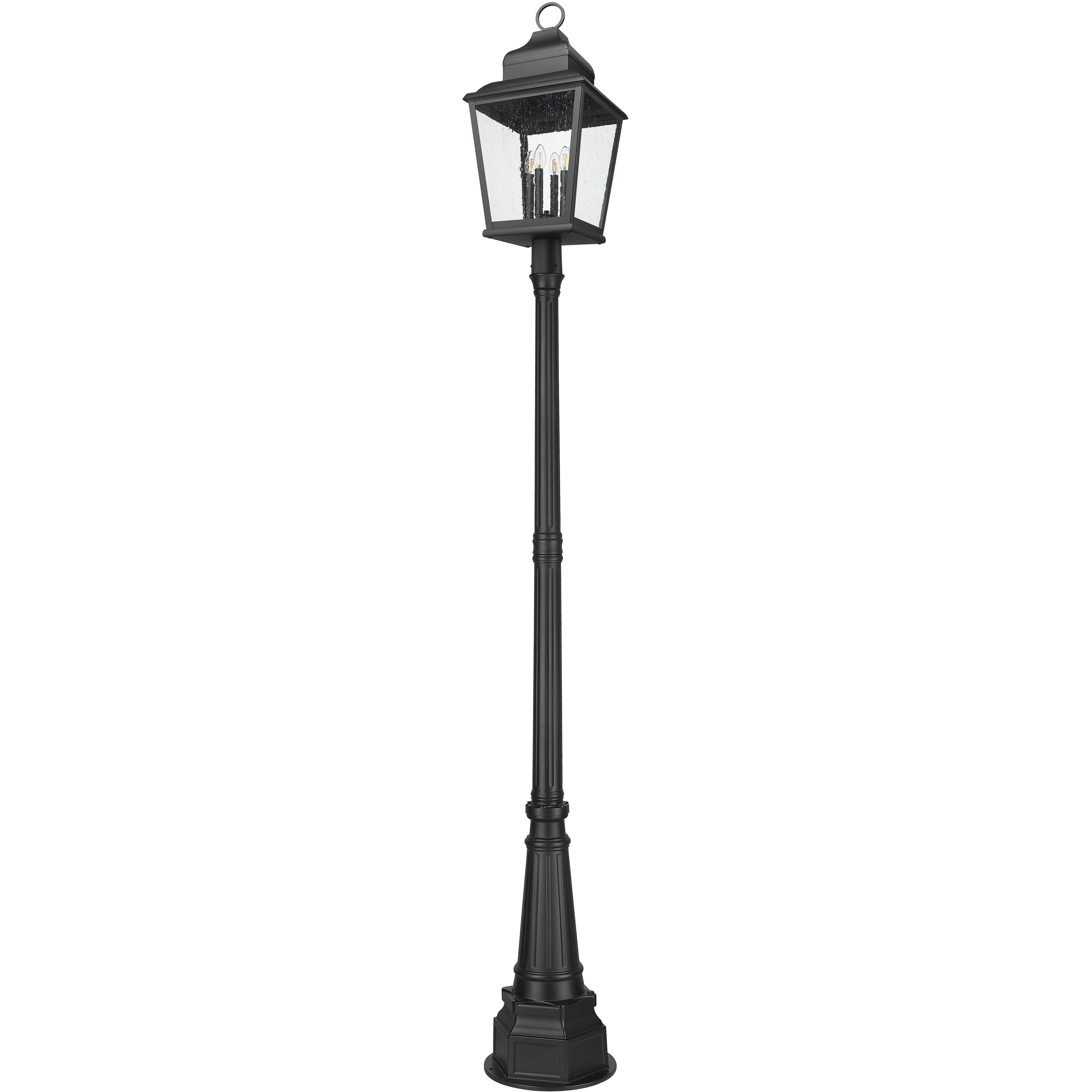 Raphael 4 Light 115 inch Sand Black Outdoor Post Mounted Fixture in Soft Sand Black