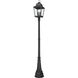 Raphael 4 Light 115 inch Sand Black Outdoor Post Mounted Fixture in Soft Sand Black