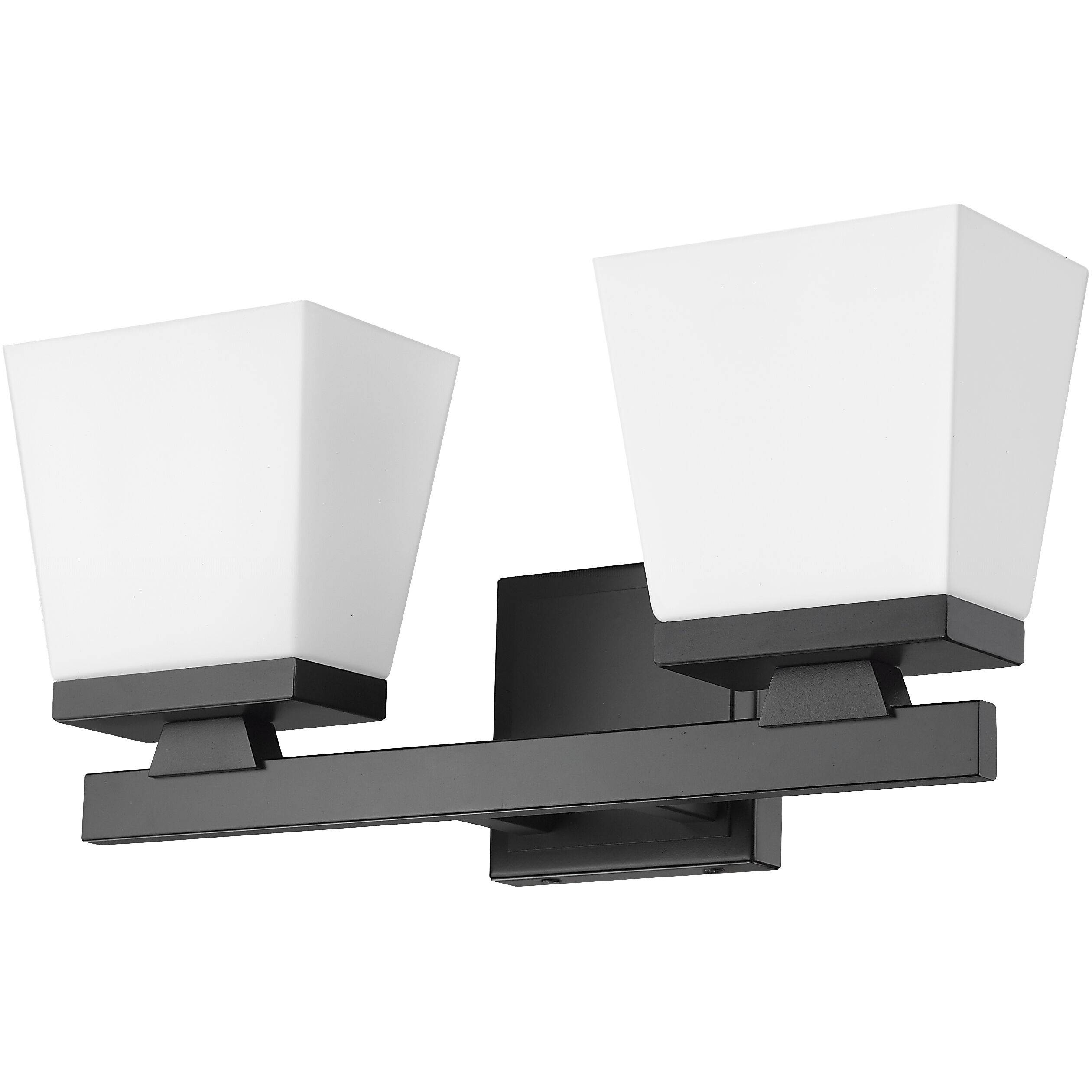 Astor 2 Light 16 inch Matte Black Vanity Wall Light