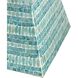 Square 17.7 inch Turquoise Stool, Square
