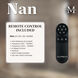 Atlas Nan 52 inch Matte Black with Barn Wood Tone Blades Ceiling Fan