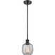 Ballston Belfast 1 Light 6 inch Matte Black Pendant Ceiling Light in Seedy Glass, Ballston