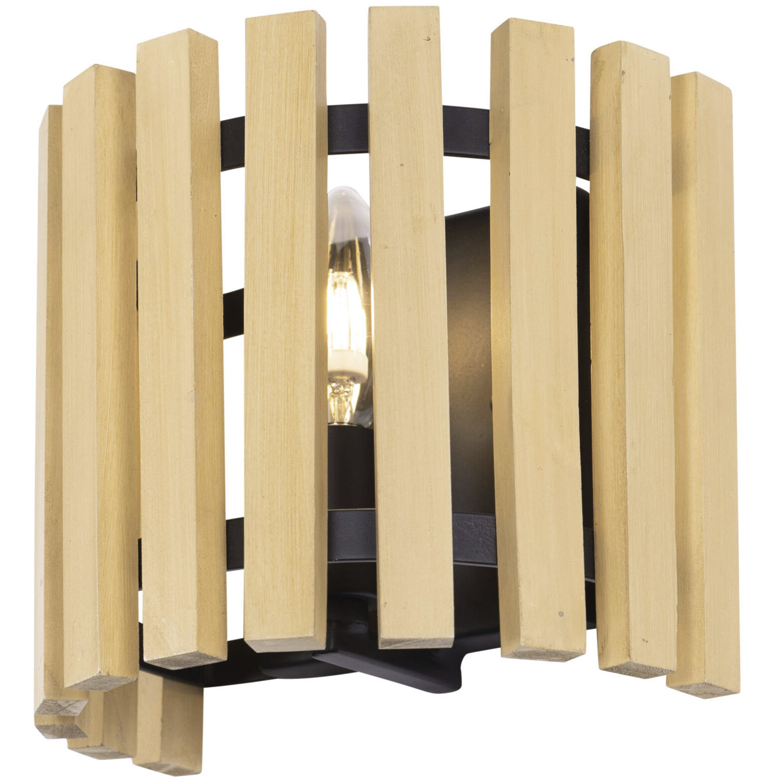 Suratto 1 Light 8 inch Matte Black and Honey Blonde Wall Sconce Wall Light