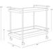 Contardi White / Rustic Bronze Outdoor Bar Cart
