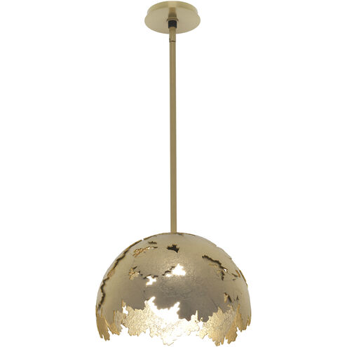 Pangea 1 Light 15.3 inch Modern Brass Pendant Ceiling Light
