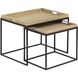 Akin 24 X 18 inch Natural with Black Accent Table, Set of 2