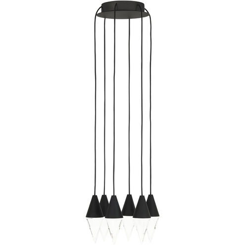 Sean Lavin Turret LED Nightshade Black Chandelier Ceiling Light, Integrated LED