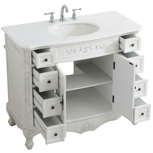 Danville 42 X 21 X 36 inch Antique White Vanity Sink Set