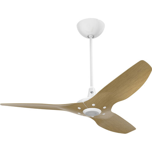 Haiku 52 inch White with Caramel Wood Grain Blades Outdoor Ceiling Fan