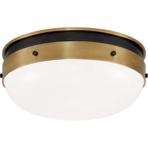Thomas O'Brien Hicks 2 Light 13 inch Bronze with Antique Brass Flush Mount Ceiling Light in Bronze and Hand-Rubbed Antique Brass, Small
