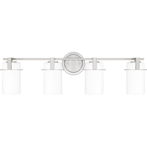 Seymour 4 Light 31 inch Brushed Nickel Bath Light Wall Light, Extra Large