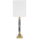 Anita 25.5 inch 40.00 watt Black and Gold with White Table Lamp Portable Light