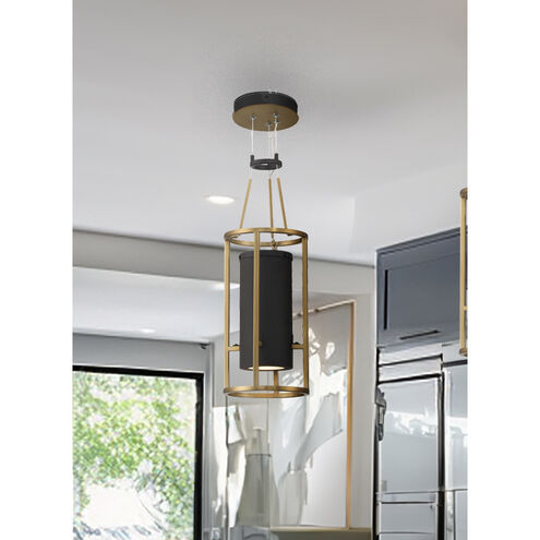 Levitation LED 6.5 inch Soft Brass And Sand Coal Mini Pendant Ceiling Light